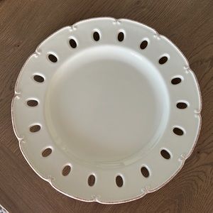 Southern Living at Home Grammercy Ribbon Plate - New in Box!